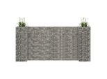 vidaXL H-förmiger Gabionen-Pflanzkorb Stahldraht 260x40x120 cm