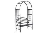 vidaXL Garten-Rosenbogen mit Sitzbank