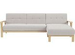 sit&more Ecksofa "Billund L-Form" Armlehnen aus Buchenholz in natur, verschiedene Bezüge und Farben
