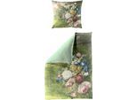 BIERBAUM Wendebettwäsche »5266«, Mako-Satin, 100 % Baumwolle, pflegeleicht, floral