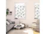 LICHTBLICK ORIGINAL Fensterfolie »Fensterfolie selbstklebend, Sichtschutz, Faces - Schwarz«, 1 St., blickdicht, glattstatisch haftend