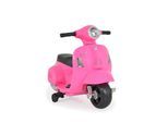Moni Kinder Elektromotorrad Vespa GTS Super Sport, Roller, Frontleuchten, Hupe pink
