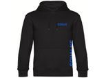 multifanshop Kapuzen Sweatshirt - Schalke - Brust & Seite - Druck blau - Hoodie