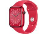 Apple Watch Series 8 (2022) GPS 45 mm - Aluminium Rot - Sportarmband Rot