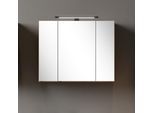 Spiegelschrank WELLTIME, braun (wotaneiche), B:80cm H:64cm T:20cm, Holzwerkstoff, Schränke, Spiegelschrank, Welltime, Breite 80 cm, mittlere Tür reversibel, gedämpft