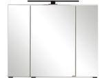 Spiegelschrank WELLTIME "Lana", weiß, B:80cm H:64cm T:20cm, Holzwerkstoff, Schränke, Spiegelschrank, Badmöbel, 80 cm breit
