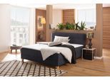 Boxbett HOME AFFAIRE "Lonrai", grau (anthrazit), B:188cm L:207cm, Komplettbetten, in H2,H3 & H4 und XXL - Überlänge 220cm wählbar, inkl. Topper
