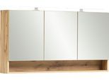 Spiegelschrank WELLTIME "Stubach", braun (wotaneiche), B:120cm H:64cm T:20cm, Spanplatte, Schränke, Spiegelschrank, Breite 120 cm