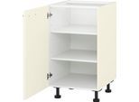 Unterschrank KOCHSTATION "KS-Scafa" mit zwei Einlegeböden", beige (magnolia), B:40cm H:75cm T:56cm, Schränke, Unterschrank, in verschiedenen Breiten, wahlweise Türanschlag rechts oder links