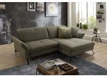 Ecksofa "SO 4400 V", grün (khaki), B:259cm H:84cm T:167cm, 100% Polyester, SET ONE BY MUSTERRING, Sofas, Ecksofa, wahlweise mit motorischer Bettfunktion & Kopfverstellung, Fuß schwarz