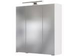 Spiegelschrank WELLTIME "Matera", weiß, B:60cm H:64cm T:20cm, Schränke, Spiegelschrank, Breite 60 cm, mit 6 verstellbaren Glasböden