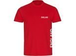 multifanshop Kinder T-Shirt - England - Brust & Seite - Druck weiß - Kind