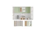 Vicco Spiegelschrank Rosario 60 x 49 cm, Weiß, mit 2 Türen, Badezimmer, modern