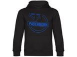 multifanshop Kapuzen Sweatshirt - Paderborn - Meine Fankurve - Druck blau - Hoodie