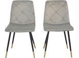 HOFMANN LIVING AND MORE Polsterstuhl, (Set), 2 St., Samtoptik-Polyester