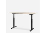 Schreibtische »WRK21 Schreibtisch Smart 160 x 80 cm, Höhenverstellbar, Mandal Ahorn / Schwarz«
