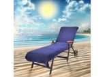 KiNZLER Strandtuch »Frottier-Liegenbezug, 100% Baumwolle«, (1 St., Strandtuch 78 x 200 cm), Liegen-Handtuch, Uni Farben,...
