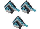 Knorrtoys® Bällebad-Bälle »300 Stück, creme/grey/lightblue«, (300 St.)