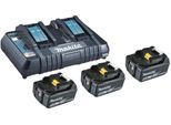 Power Source Kit 3x Akku BL1850B 18V 5,0 Ah, Doppel-Schnellladegerät DC18RD