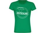 multifanshop Damen T-Shirt - Deutschland - Meine Fankurve - Druck weiß - Frauen