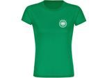 multifanshop Damen T-Shirt - Deutschland - Adler Retro - Druck weiß - Frauen