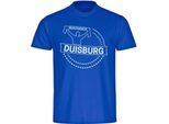 multifanshop Herren T-Shirt - Duisburg - Meine Fankurve - Druck weiß - Männer