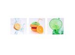 Leinwandbild H376, Wandbild Keilrahmenbild Kunstdruck, 3-teilig 150x50cm ~ Obst
