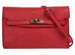 Umhängetasche SAMANTHA LOOK, Mädchen, Gr. B/H/T: 23cm x 16cm x 3cm onesize, rot, Leder, Taschen Umhängetasche, echt Leder, Made in Italy