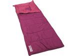 Deckenschlafsack POLYDAUN "Schlafsack Beach House", rot (weinrot), Schlafsäcke, B/L: 80cm x 210cm, umlaufender Reißverschluss, Obermaterial: 50% Baumwolle, 50% Polyester, L:210cm
