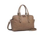 Schultertasche "Boho", Mädchen, Gr. B/H/T: 34cm x 24cm x 12cm onesize, braun, Polyurethan (PU), COLLEZIONE ALESSANDRO, Taschen Schultertasche, mit 2 Seitenfächern