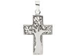 Kreuzanhänger JOBO "Anhänger Kreuz mit Baum", silber (silber 925), Schmuckanhänger, Damen, Silber 925 (Sterlingsilber), 925 Silber