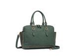 Schultertasche "Boho", Mädchen, Gr. B/H/T: 34cm x 24cm x 12cm onesize, grün, Polyurethan (PU), COLLEZIONE ALESSANDRO, Taschen Schultertasche, mit 2 Seitenfächern