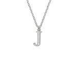 Kette mit Anhänger DIAMONDS BY ELLEN K. "Silber 925 mit 1x Diamant 0,008ct. Buchstabe J", weiß, Halsketten, Damen, 45+3cm, 0,01, Silber 925 (Sterlingsilber), L: 48 B: 12mm, glänzend, B:12mm