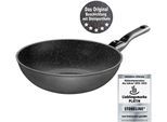 Wok STONELINE, grau (anthrazit), H:9,5cm Ø:30cm, Pfannen, Wok, Induktion, Ø 30 cm