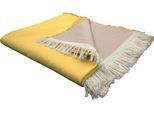Wohndecke ADAM "Scandi Pinot", gelb, B:145cm L:190cm, Baumwolle, Wohndecken, Wohndecke, im schlichten Design, Kuscheldecke