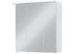 Spiegelschrank WELLTIME "Flex", weiß, B:60cm H:64cm T:20cm, Holzwerkstoff, Schränke, Spiegelschrank, Breite 60 cm, mit 3D-Spiegeleffekt