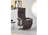 TV-Sessel SIT & MORE "Tycoon mit Kopfteilverstellung und 360 Drehfunktion", braun (mokka), B:74cm H:112cm T:82cm, Sessel, wahlweise manuell oder elektrischer Funktion, auch mit Akku (kabellos)