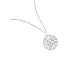 Kette mit Anhänger ZEEME "Silber 925 rhodiniert mit Zirkonia weiß", weiß, Halsketten, Damen, 42+3cm, Silber 925 (Sterlingsilber), L: 45 B: 23mm, glänzend, B:23mm