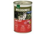 REAL NATURE WILDERNESS Nassfutter für Hunde Adult Pure Beef 12x400 g