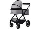 Kombi-Kinderwagen MOON "Clicc", Baby, grau (stone), Polyester, Kinderwagen, inkl. Fußsack und Wickeltasche