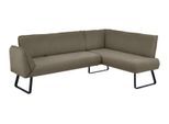 Eckbank K+W KOMFORT & WOHNEN "Drive", grün (kaktus 21), H:91cm T:68cm, Sitzbänke, Eckbank, mit Seitenteilverstellung am langem Schenkel zur Sitzplatzerweiterung