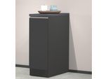 Apothekerschrank KOCHSTATION "KS-Sole,Apothekerkommode", schwarz (anthrazit, anthrazit, schiefer), B:30cm H:85cm T:60cm, Schränke, Breite/Höhe 30/85 cm, Anbau-und Unterbau möglich