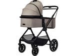 Kombi-Kinderwagen MOON "Clicc", Baby, braun (mud), Polyester, Kinderwagen, inkl. Fußsack und Wickeltasche