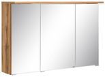 Spiegelschrank WELLTIME "Ravenna", braun (eichefarben), B:100cm H:68cm T:20cm, Schränke, Spiegelschrank, Breite 100 cm
