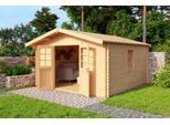 Gartenhaus KONIFERA "Nienstedten 1", beige (naturbelassen), Fußboden im Gartenhaus, ohne Dacheindeckung, Holzwerkstoff, Gartenhäuser, Gartenhaus, in 3 Varianten