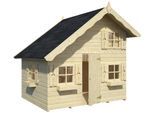 Spielhaus PALMAKO "Tom 3,8 m²", beige (natur), Spielhäuser, KinderB:258cm H:228cm T:224cm, Holzwerkstoff, Spielhaus, mit Vorgefertigte Wandelemente, B:258cm H:228cm T:224cm