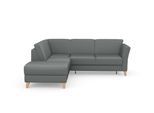 Ecksofa SIT & MORE "Visby L-Form", grau, B:248cm H:87cm T:213cm, Sofas, Ecksofa, Wahlweise mit Bettfunktion und Stauraum, frei im Raum stellbar