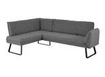 Eckbank K+W KOMFORT & WOHNEN "Drive", grau (schwarzgrau 88), H:91cm T:68cm, Sitzbänke, Eckbank, mit Seitenteilverstellung am langem Schenkel zur Sitzplatzerweiterung