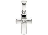 Kreuzanhänger JOBO "Anhänger Kreuz", weiß (weißgold 333), Schmuckanhänger, Damen, Weißgold 333, 333 Weißgold