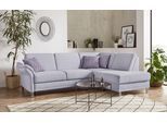 Ecksofa SIT & MORE "Clio L-Form", silber, B:254cm H:89cm T:190cm, Sofas, Ecksofa, wahlweise mit Bettfunktion und Bettkasten, inklusive Federkern